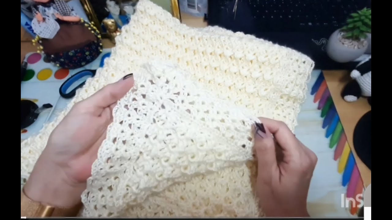 La adorable manta de bebé a crochet que todos amarán. #crochet #crochettutorial