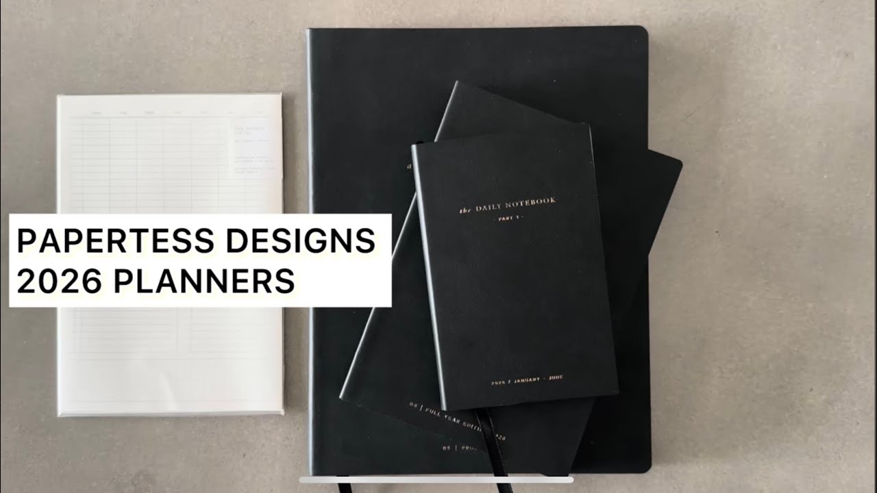 2026 Papertess Designs planner unboxing- pocket daily, B6 and manager’s notebook 