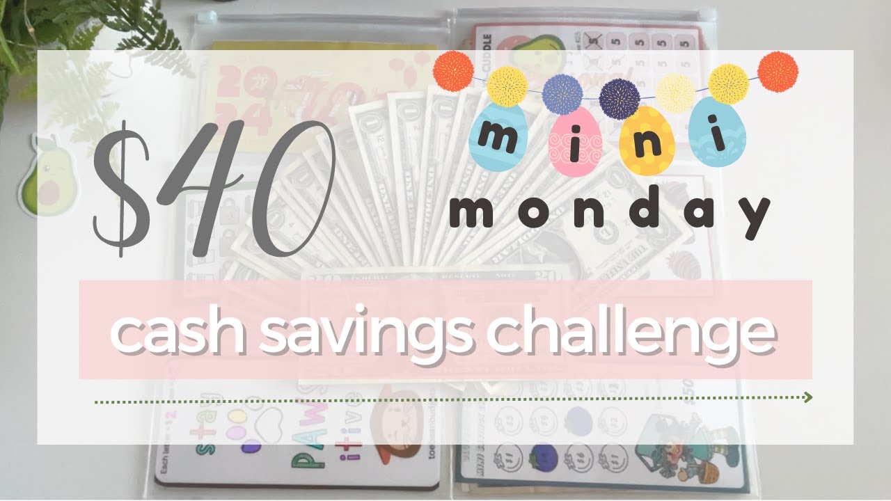 🥑 MINI MONDAY $40 into Mini Savings Challenges | Week 4 March | #cashenvelopestuffing
