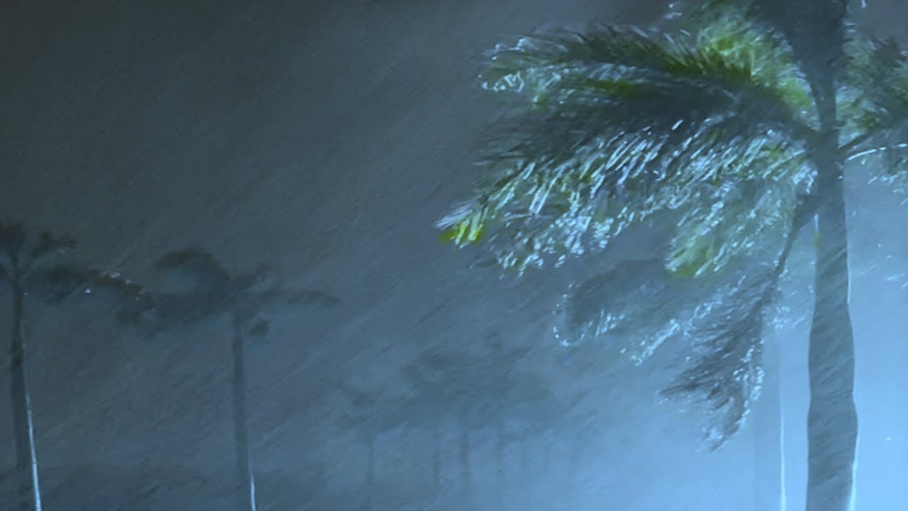 Duerma instant&aacute;neamente con lluvia intensa, viento fuerte y sonidos de tormenta en una noche tormen