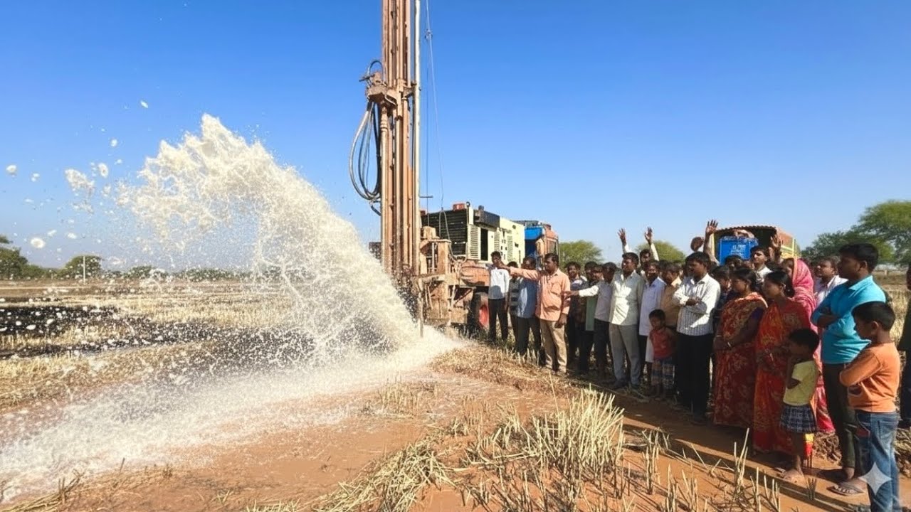 Borewell Drilling - 10 Hp Motor 280 Feet Deep boring With Coconut water checking Method | Borewells