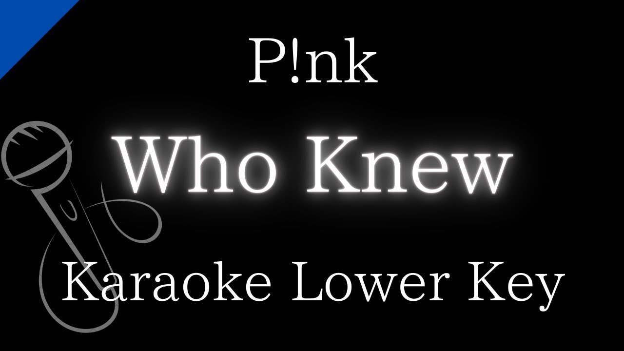 【Karaoke Instrumental】Who Knew / P!nk【Lower Key】