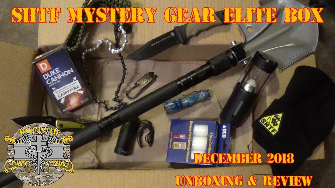 SHTF Mystery Gear ELITE Box - December 2018 Unboxing & Review