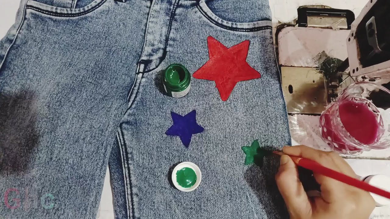  Customise old jeans #very simple and easy DIY #@golden heart creation 
