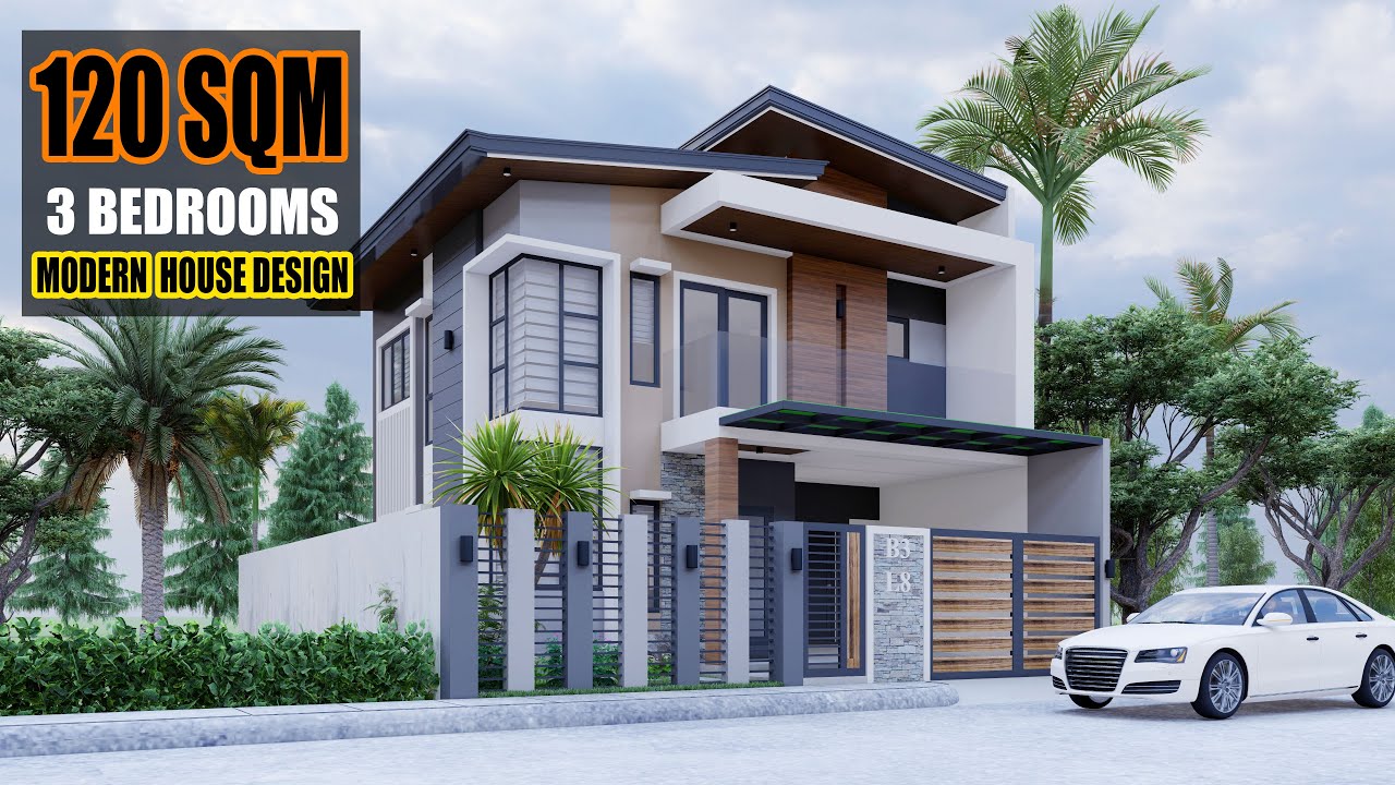 MODERN HOUSE DESIGN | 120 SQM LOT HOUSE | TWO STOREY RESIDENCE