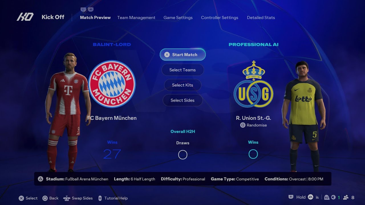 EA SPORTS FC 26 Bayern München-Royale Union SG UEFA Champions League full match 25/26 PS5