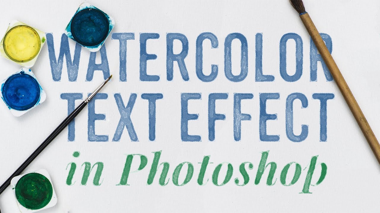 Как создать эффект акварельного текста в Adobe Photoshop