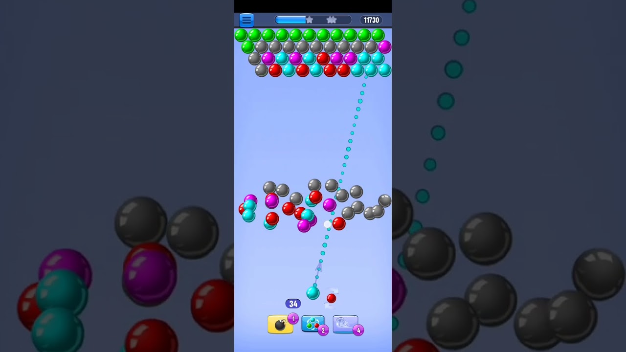 Perfect Shot Clears the Whole Board! 🎯 Bubble Shooter Satisfying Gameplay #shorts