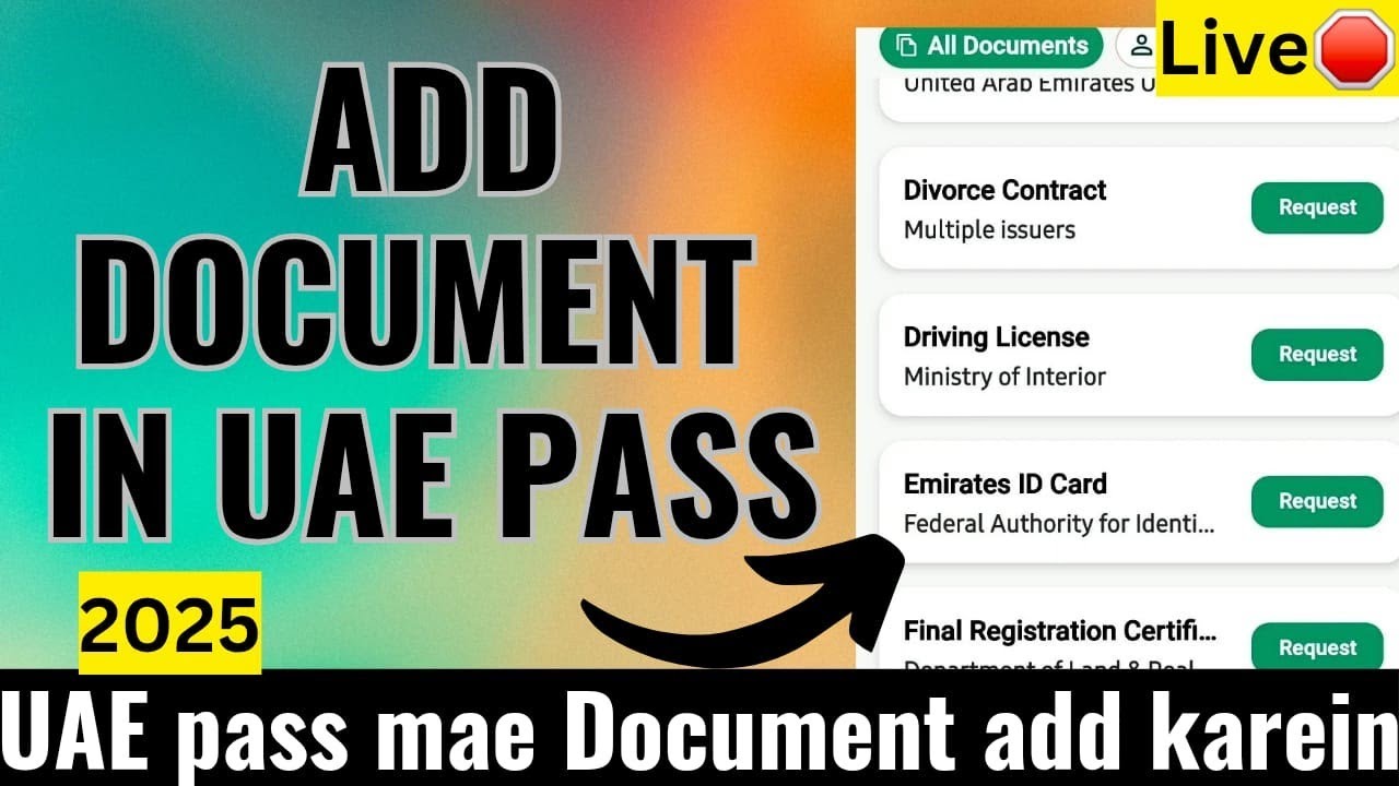 Add Documents in UAE Pass | Uae pass mae Emirates ID , Driving License kaise add karein #uaepass