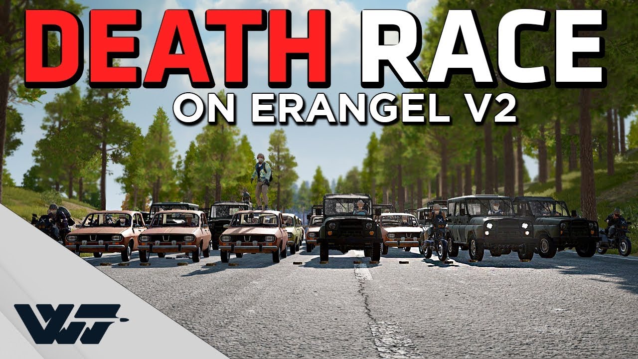 CRAZY DEATH RACE ON ERANGEL V2 - The first ever death turismo on the new Erangel - PUBG