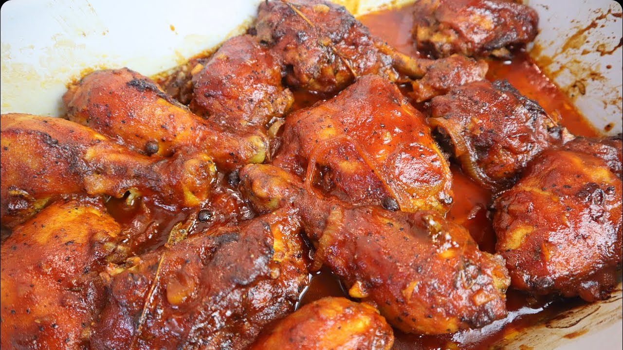 How To Make Jamaican Baked Chicken step By Step Recipe | Juicy Baked Chicken | Oven Baked Chicken