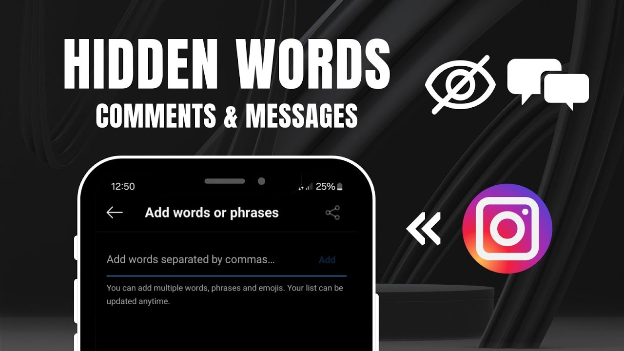 How to Use Hidden Words on Instagram | Hide Words, Phrases, and Emojis in Comments and Messages
