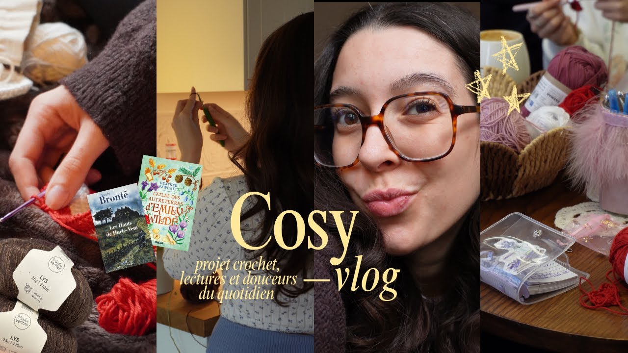 cosy vlog 🤎 lectures, projet crochet, randonnée slow et solo date au café