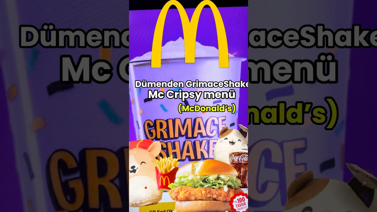 D&uuml;menden grimaceshake ve McCrispy #grimaceshake #hamburger#mcdonald #fastfood  Reklamyoktur&ouml;neridir