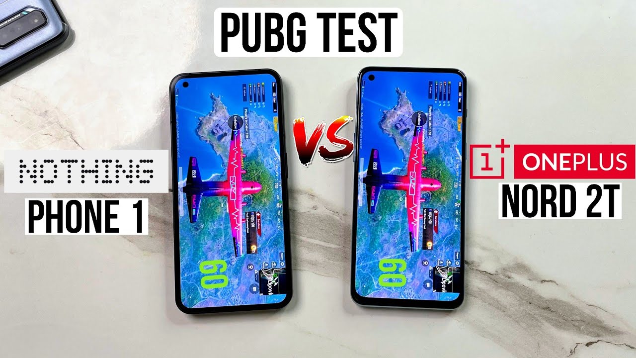 Nothing Phone 1 Vs OnePlus Nord 2T Pubg Test | Nothing Phone 1 Vs OnePlus Nord 2 bgmi Test 🔥🔥