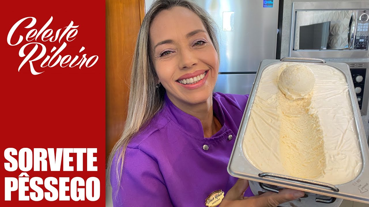 Sorvete profissional de Pêssego 🍑🍑🍑