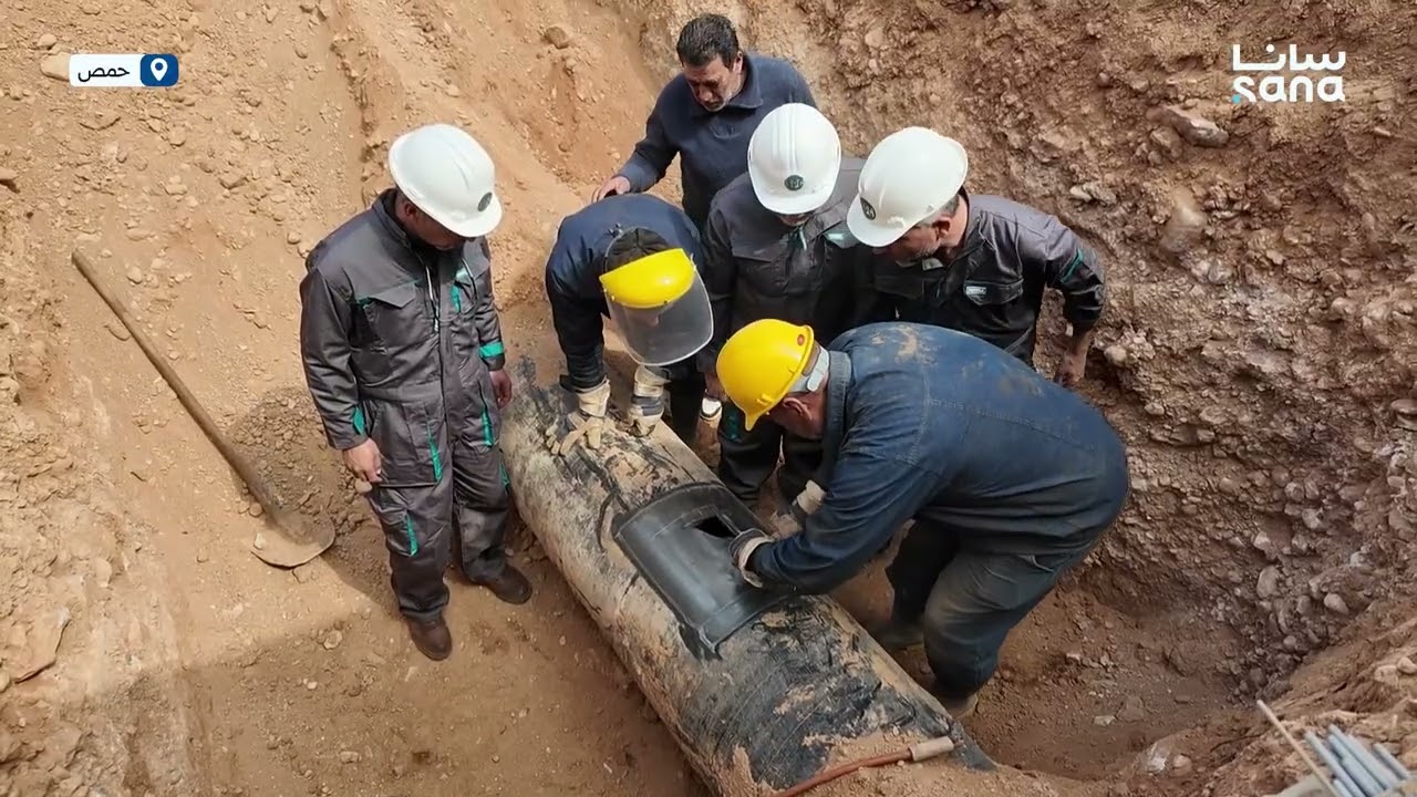 استمرار أعمال تأهيل خط رميلان حمص لضمان تدفق النفط إلى المصافي