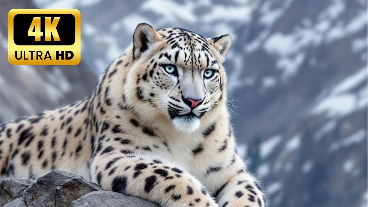 Snow Leopard in STUNNING 4k Ultra HDR OLED Dolby Vision