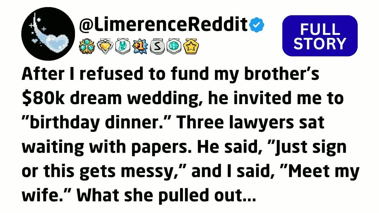 After I refused to fund my brother's $80k dream wedding, he invited me to ＂birthday dinner...