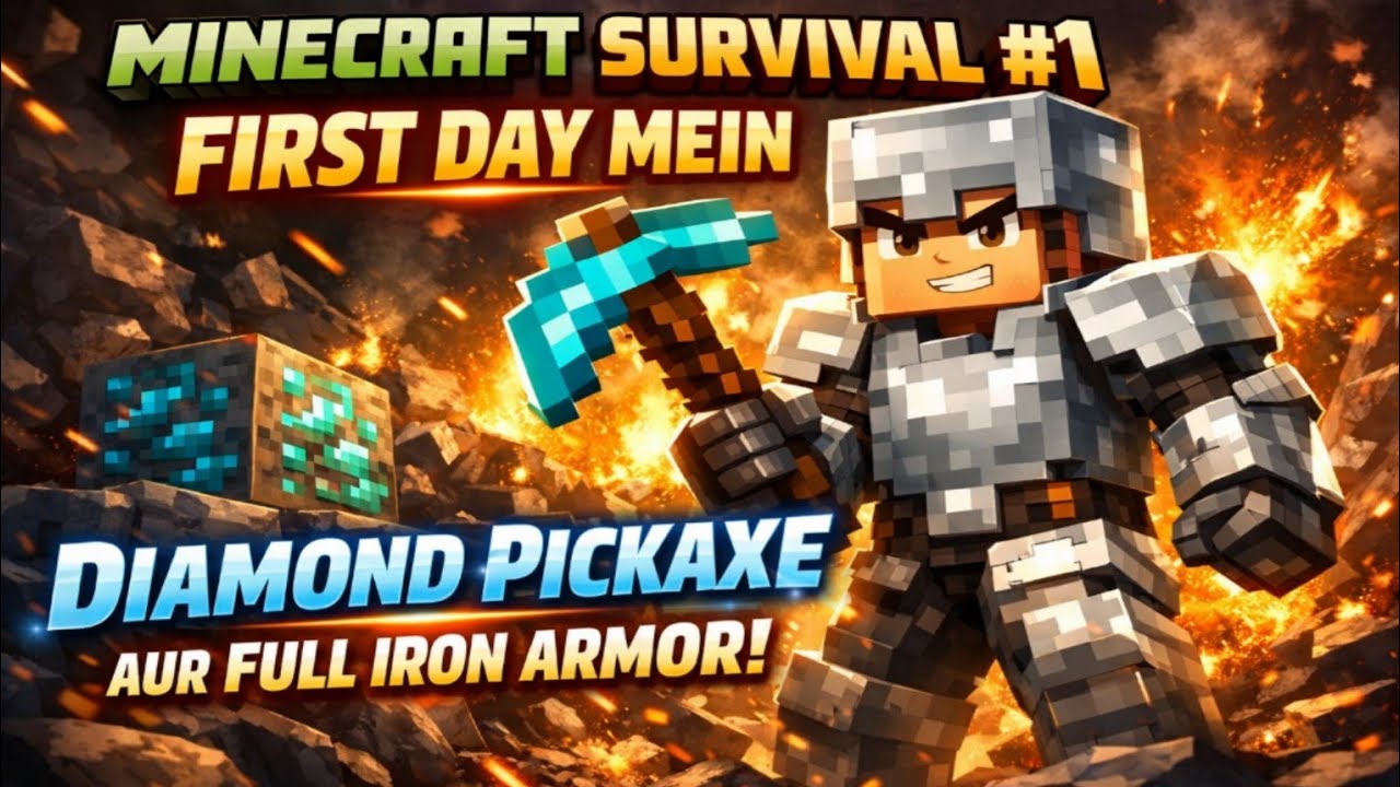 Minecraft Survival series first day