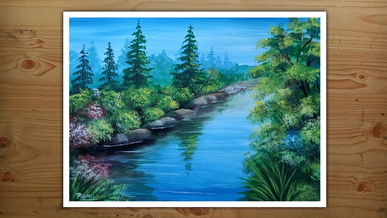 Poster Colour Painting | Daily Challenge 2 | Beautiful landscape