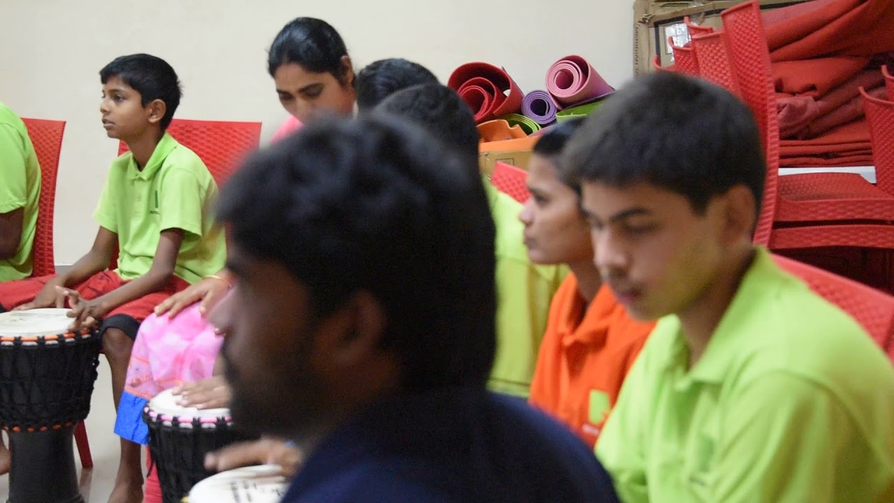 Drum Circle at Autism Ashram, Telangana, India