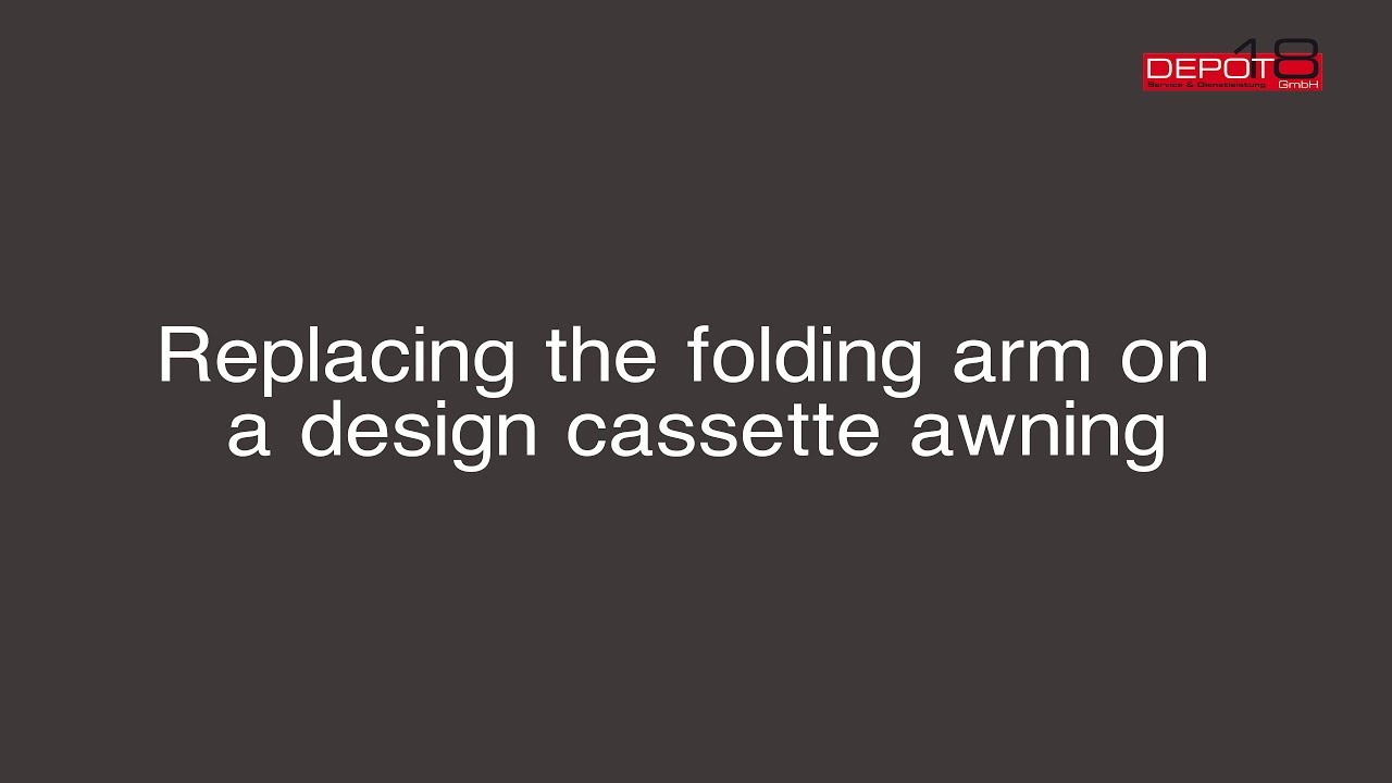 Replacing the folding arm on a design cassette awning