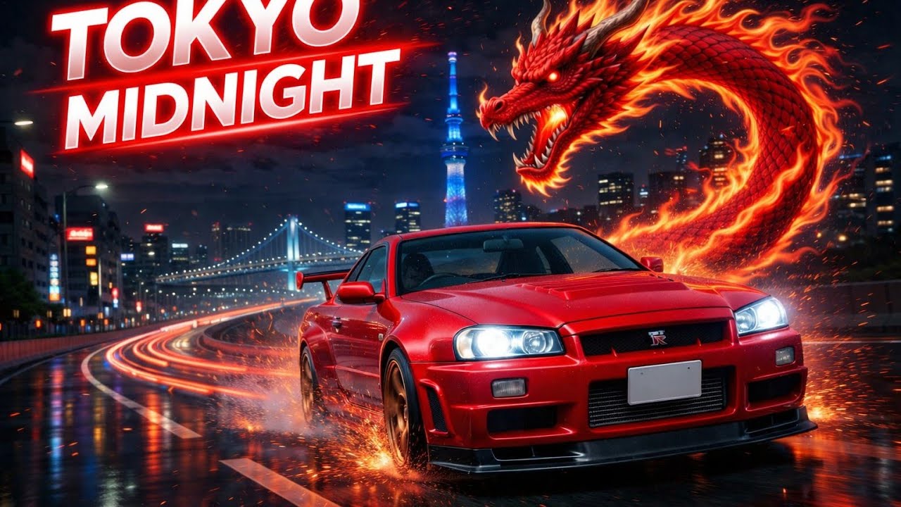 [Eurobeat] MIDNIGHT WARRIOR - Tokyo Highway Battle | 165 BPM JDM Racing Anthem