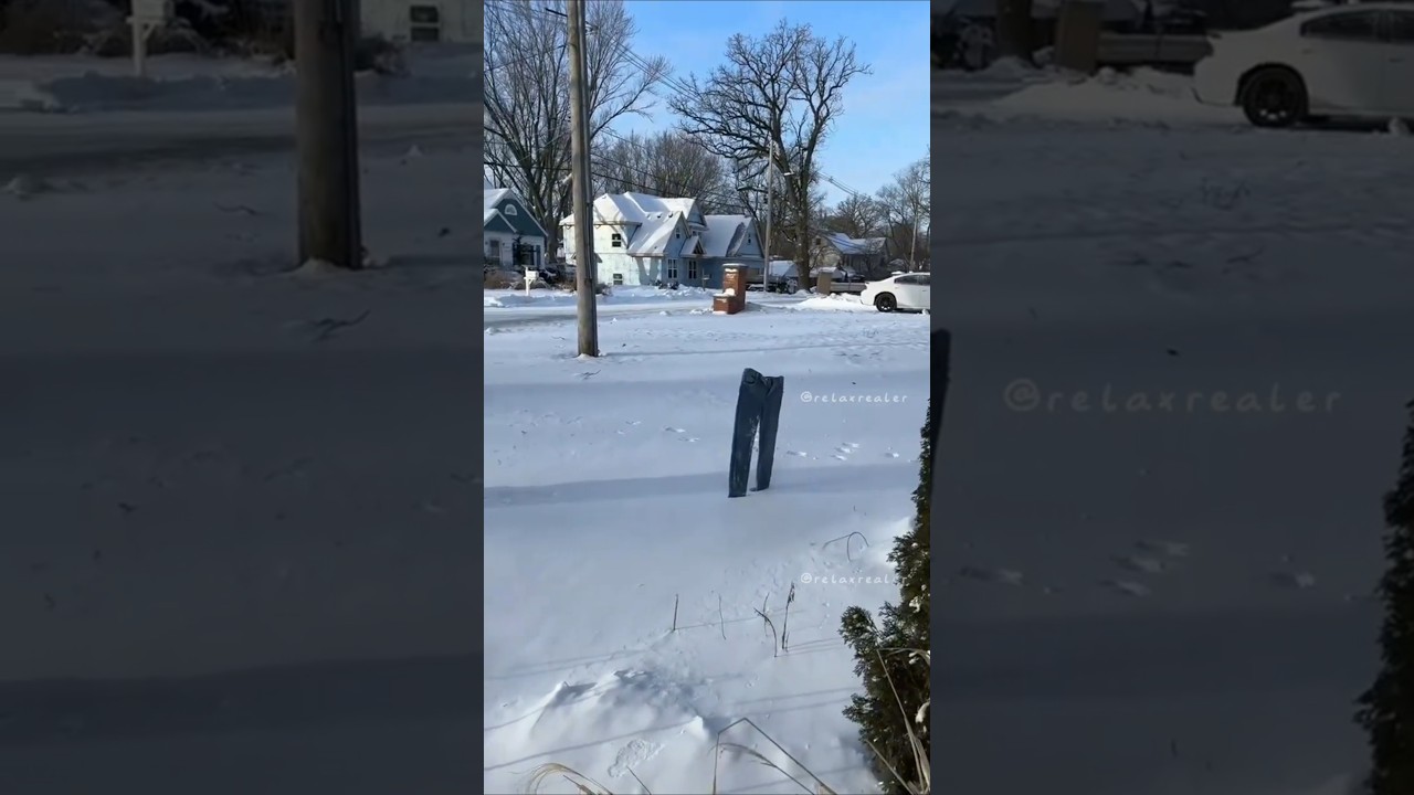 Funny things in winter #asmr #satisfying  #funny #odlysatisfying #snow #ice #fyp