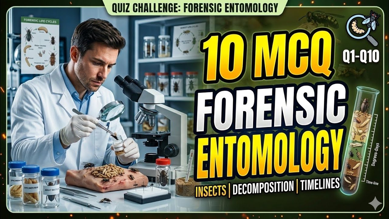 Top 10 MCQs – Forensic Entomology | NET/JRF Preparation #forensicscience 