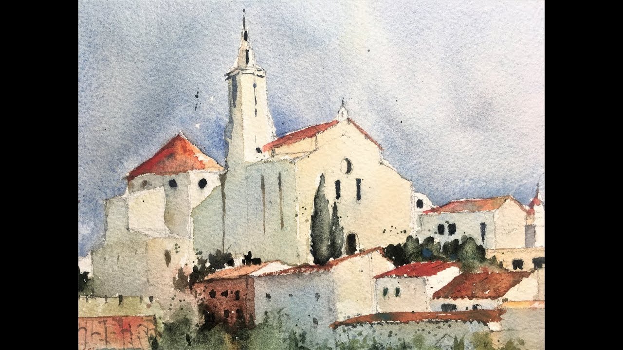 Watercolor Painting of Cadaques Spain - with Chris Petri