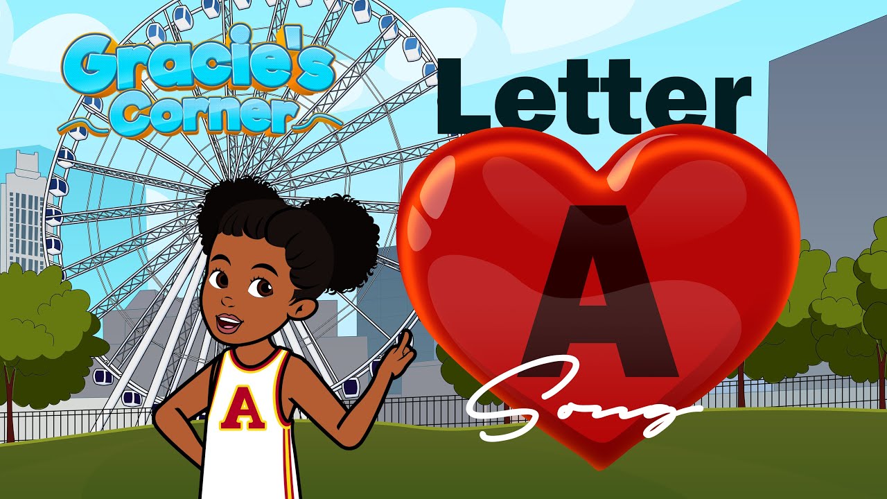 Letter A Song | Letter Recognition and Phonics with Gracie&rsquo;s Corner | Nursery Rhymes + Kids Songs