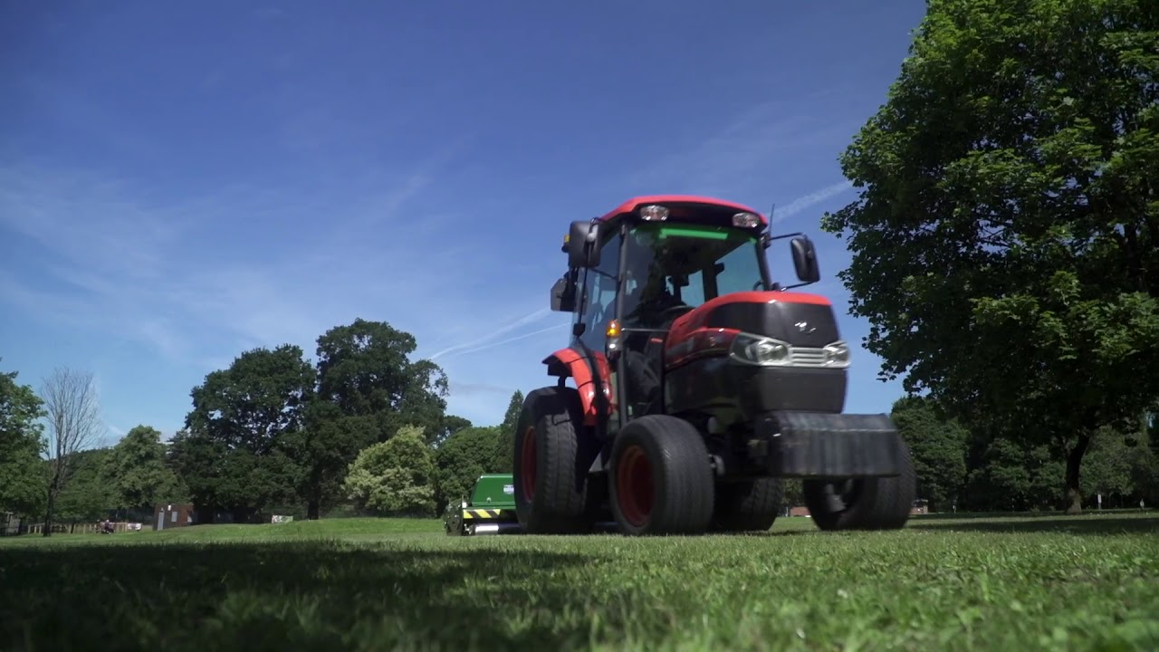 Major 2.4m Rigid Deck Swift Roller Mower at Cardiff Council