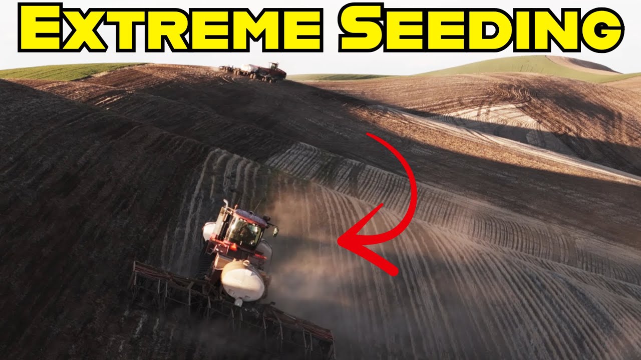 Seeding A side hill in Palouse CASE w/AgPro Drills