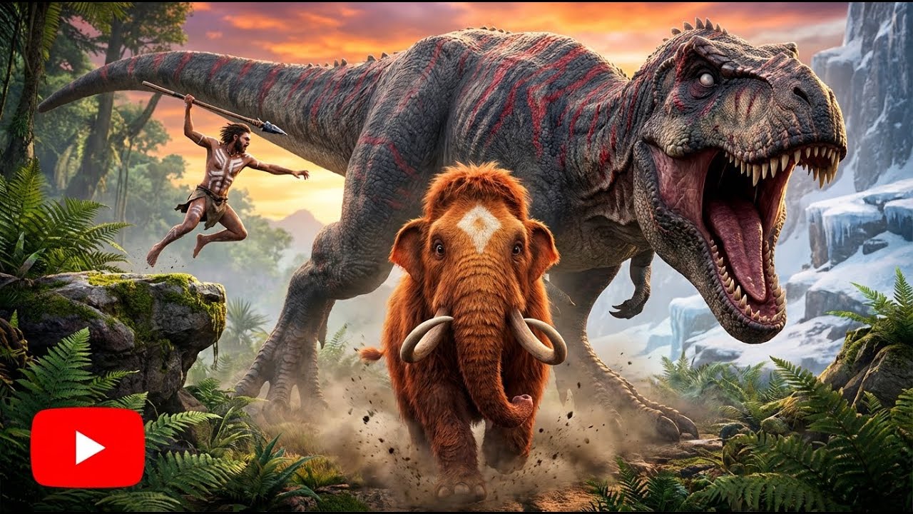 T-Rex Hunts Baby Mammoth - The Impossible Chase
