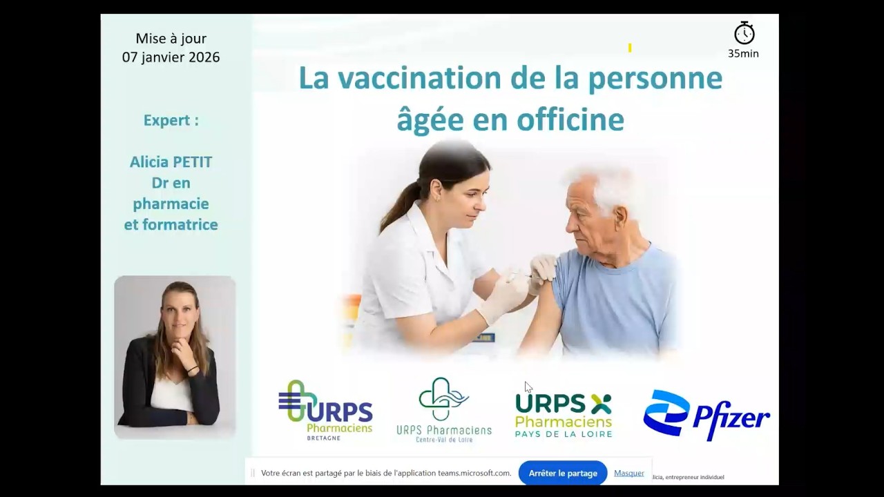 Webinaire vaccination de la personne âgée en officine - 5 février 2026