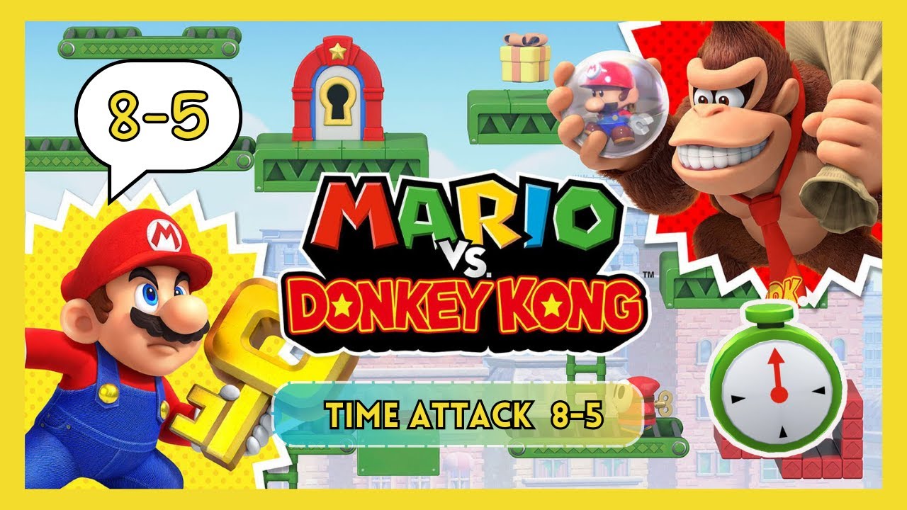 Mario 🍄 VS Donkey Kong 🦍: Level 8-5 TIME ATTACK (Speed run challenge) Twilight City Walkthrough