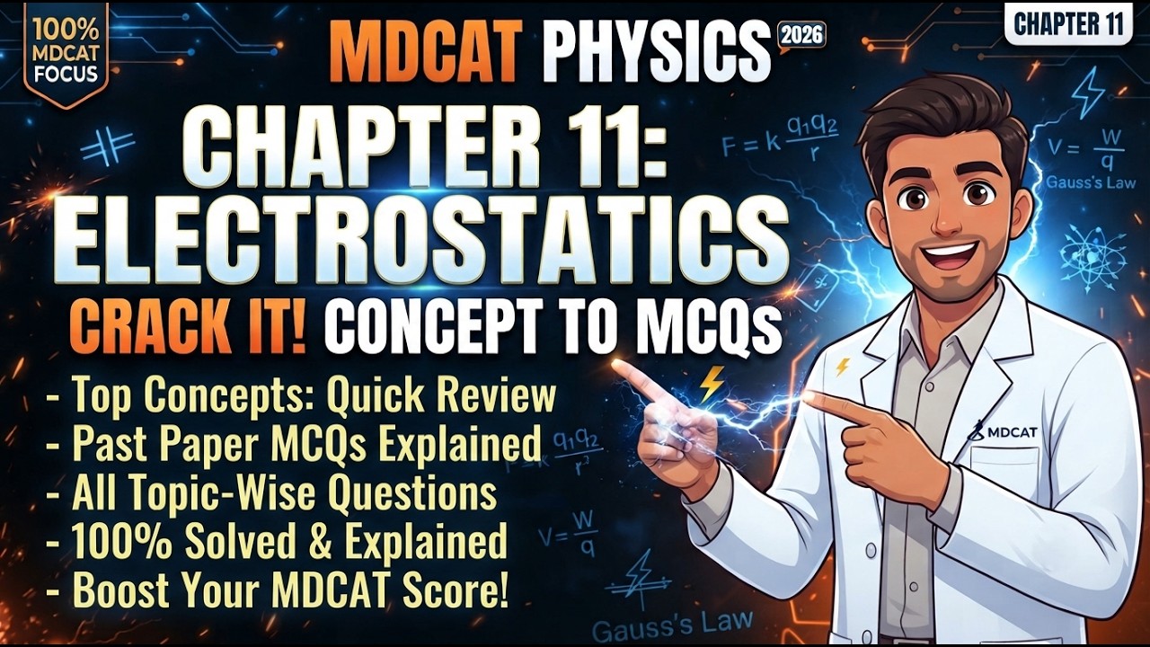MDCAT Electrostatics preparation | Topics | MCQS | @aishaahrar23 |#mdcat2026 #preparation #fyp
