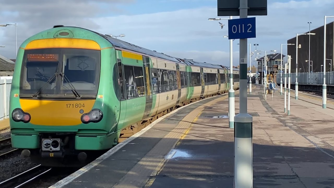 Southern 171804 Seen Departing From Eastbourne Heading For Ashford International 