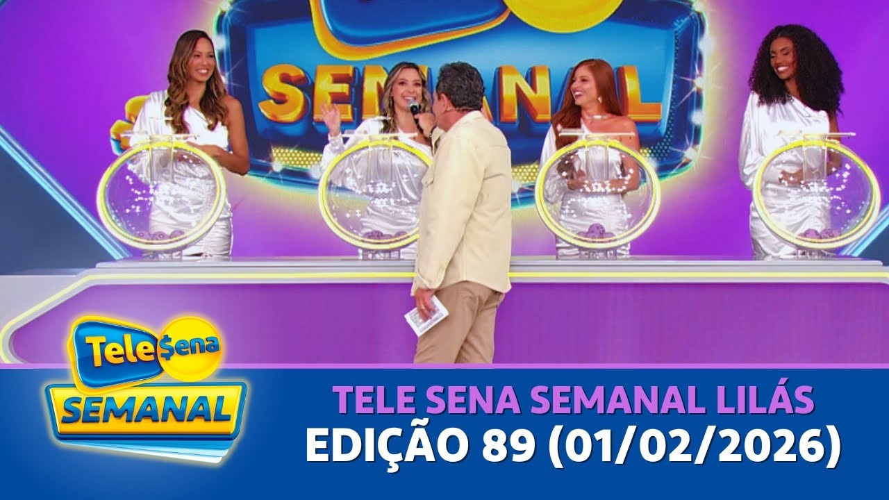 CONFIRA O SORTEIO DA TELE SENA SEMANAL LILÁS - EDIÇÃO 89 (01/02/2026)