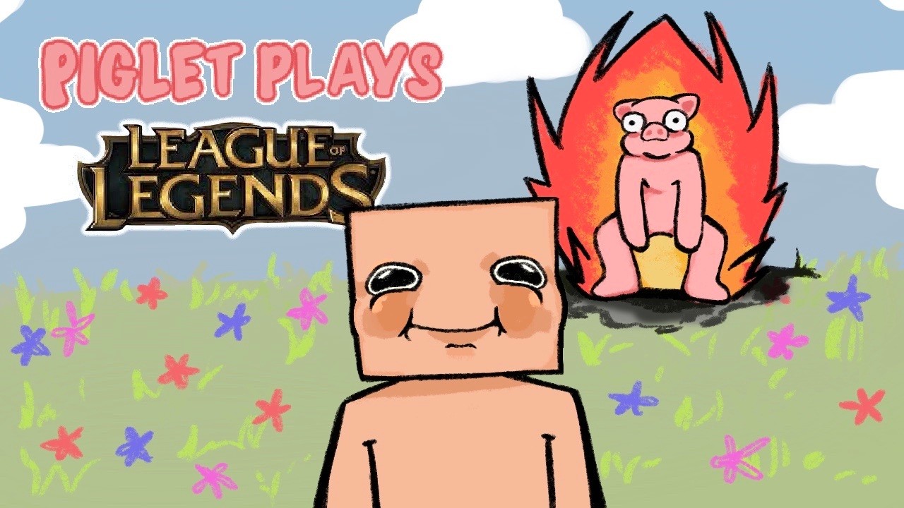 Piglet...plays League!...With Box!