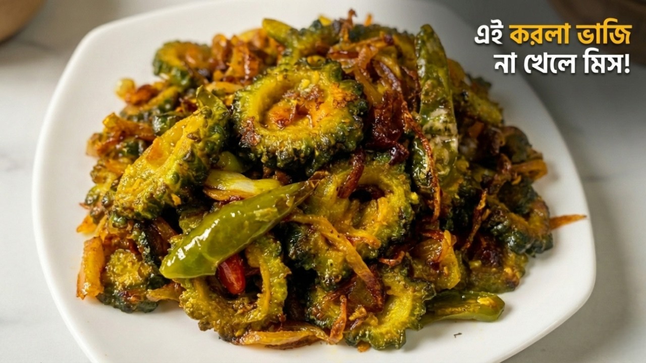 এভাবে করলা ভাজি করলে একটুও তিতা হবে না 🤤 | Bitter Gourd Fry Recipe | Perfect Korola Bhaji Recipe🤯