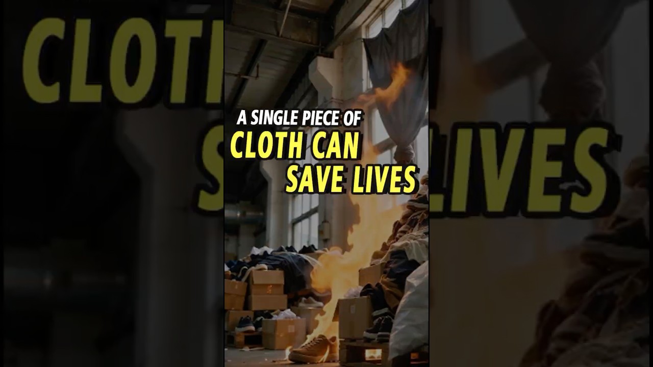 A single piece of cloth can save lives. #fabric #garment #fyp #wholesale #fire #factory