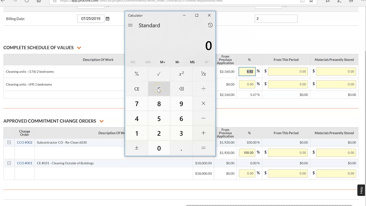 Step 1: Creating a Procore Invoice