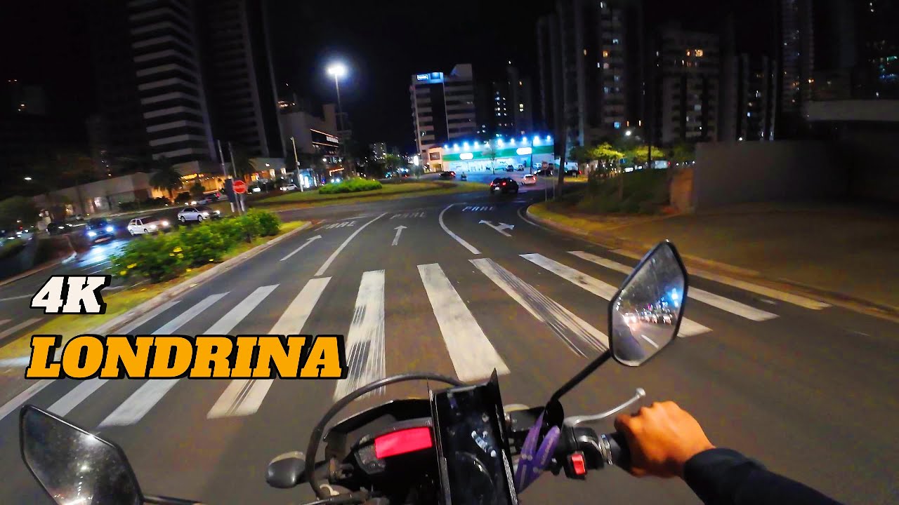 VOLTA POR LONDRINA A NOITE EM 4K POV - GLEBA PALHANO DE MOTO