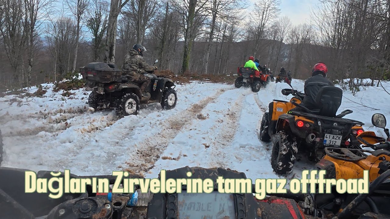 Gölcük dağlarında çamur batak ekibine katıldık bol çamur bol kar dağlara tırmandık #atv #offroad 4x4