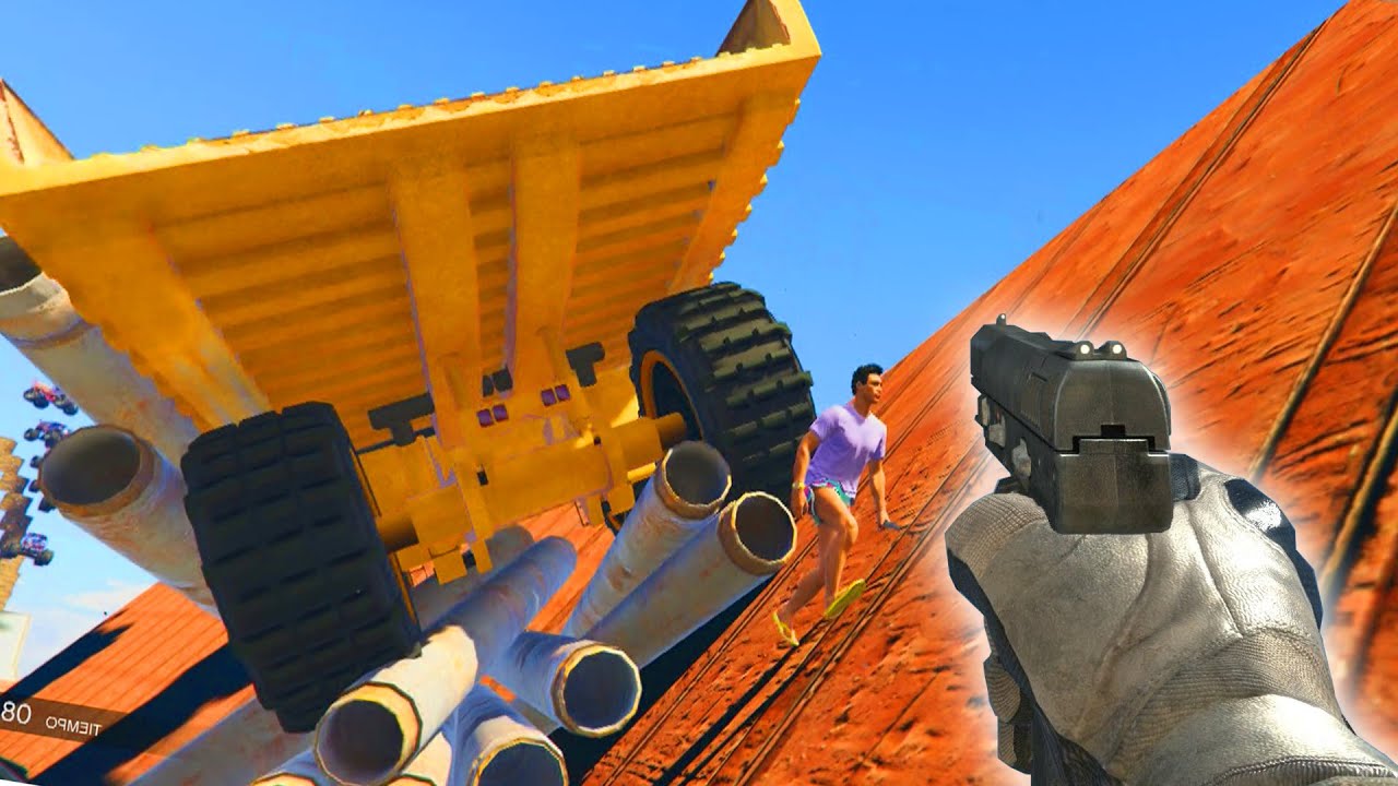 CORRES O MUERES! ÉPICO!! - DEATHRUN GTA V ONLINE PS4