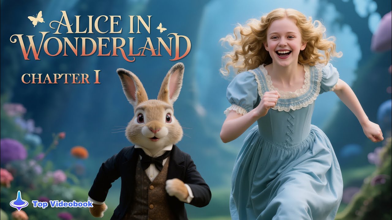 Alice's adventure in Wonderland – Chapter1｜Audio book with text｜AI-generated visuals