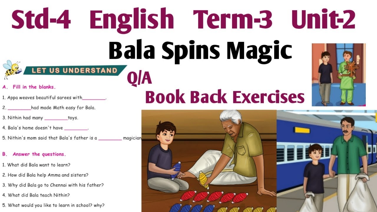 Bala Spins Magic Book Back Answers | 4th Std English Term 3 unit 2 | Samacheer Kalvi