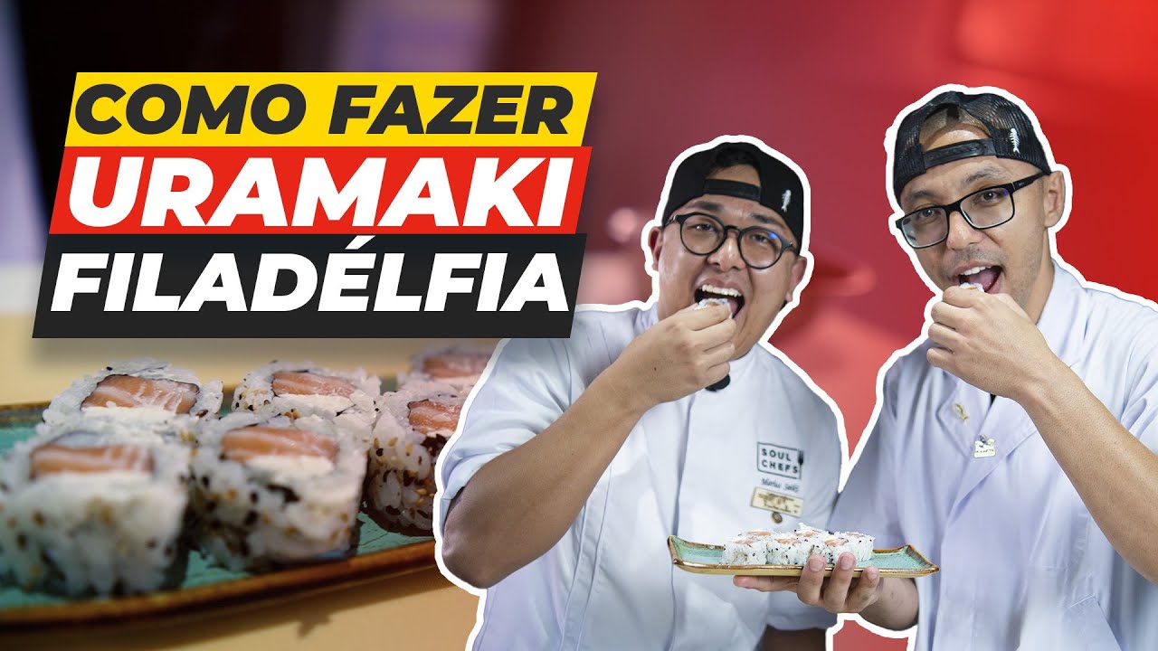 COMO FAZER URAMAKI FILADÉLFIA